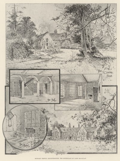 Rothley Temple, Leicestershire, der Geburtsort von Lord Macaulay von Joseph Holland Tringham