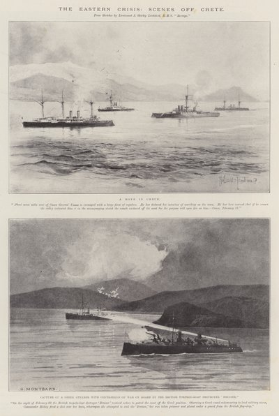 Die östliche Krise, Szenen vor Kreta von Joseph Holland Tringham