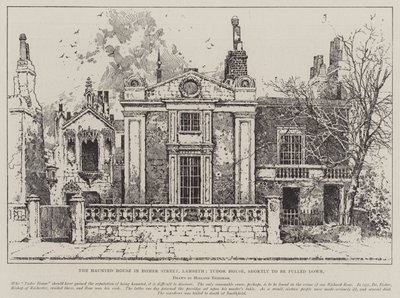 Das Spukhaus in der Homer Street, Lambeth, Tudor-Haus, das bald abgerissen wird von Joseph Holland Tringham