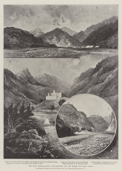 Der Aufstand an der indischen Grenze, die Expedition in das Khyber- und Bazar-Tal von Joseph Holland Tringham