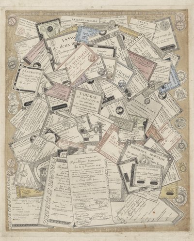 Französisches Papiergeld von Joseph Hunin