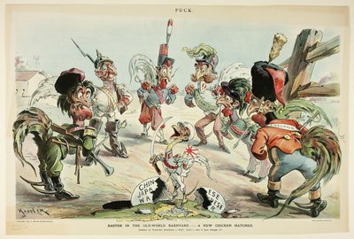 Ostern im alten Welt-Bauernhof, aus Puck von Joseph Keppler