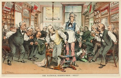 Der Nationale Friseursalon - Nächster von Joseph Keppler