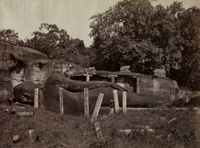 Das Paranirvana von Buddha, Gal Vihara, Polonnaruwa, Ceylon von Joseph Lawton