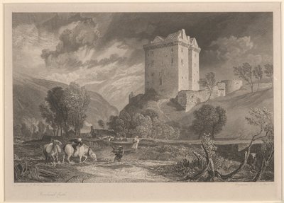Borthwick Castle, graviert von Henry Le Keux von Joseph Mallord William (after) Turner