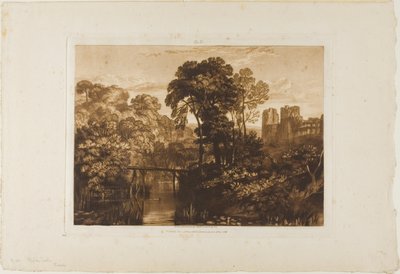 Berry Pomeroy Castle, Tafel 58 aus Liber Studiorum von Joseph Mallord William Turner