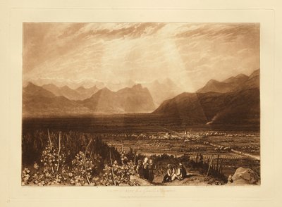 Alpenkette von Grenoble nach Chamberi von Joseph Mallord William Turner