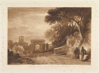 Christus und die Frau von Samaria, Liber Studiorum, Teil XIV, Platte 71 von Joseph Mallord William Turner