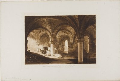 Krypta der Kirkstall Abbey, Tafel 39 aus Liber Studiorum von Joseph Mallord William Turner