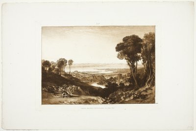 Zusammenfluss von Severn und Wye, aus Liber Studiorum, Nr. 28 von Joseph Mallord William Turner