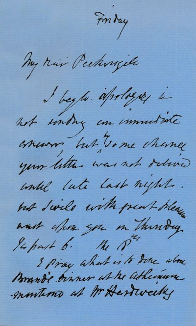 Brief von JMW Turner, um 1840 1904 von Joseph Mallord William Turner