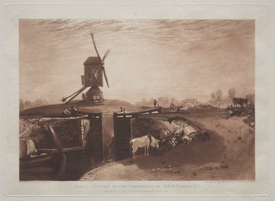 Liber Studiorum: Windmühle und Schleuse von Joseph Mallord William Turner