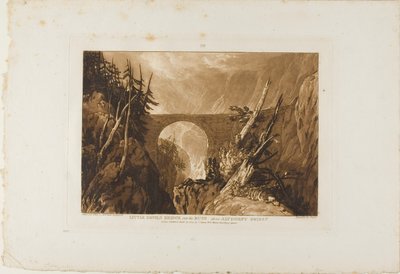 Teufelsbrücke, Platte 19 aus Liber Studiorum von Joseph Mallord William Turner