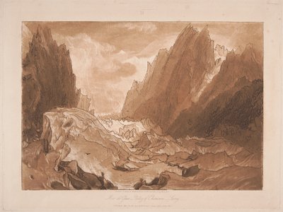 Mer de Glace, Tal von Chamouni, Savoyen von Joseph Mallord William Turner