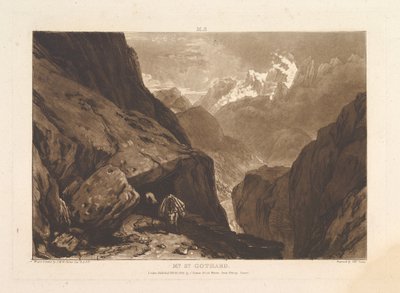 Mt. St. Gothard Liber Studiorum, Teil II, Tafel 9, 20. Februar 1808 von Joseph Mallord William Turner