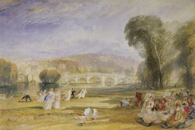 Richmond Hill und Brücke, Surrey, um 1828-9 von Joseph Mallord William Turner