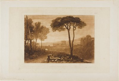 Szene in der Campagna, Platte 38 aus Liber Studiorum von Joseph Mallord William Turner