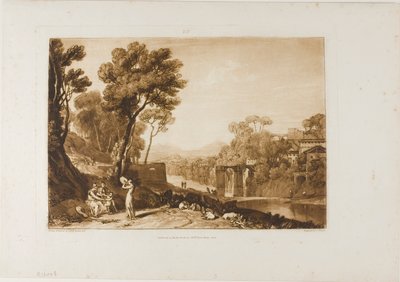 Die Frau und Tamburin, Platte 3 aus Liber Studiorum von Joseph Mallord William Turner