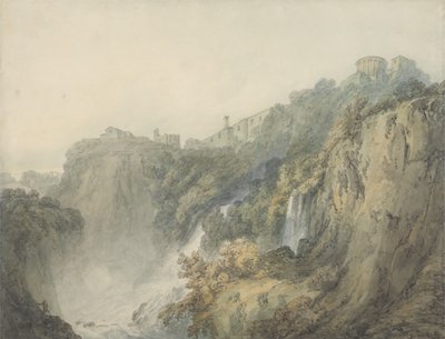 Tivoli mit dem Tempel der Sibylle und den Kaskaden, ca. 1796-97 von Joseph Mallord William Turner
