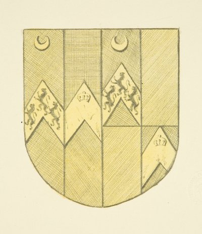 Wappen von Brook(e?) auf Messingplatte in St. Mary Redcliffe von Joseph Manning