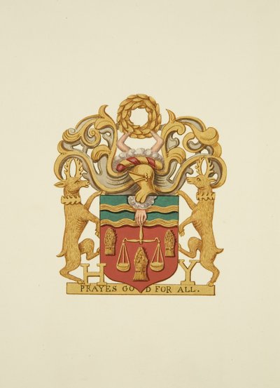 Wappen der Bäcker, beschriftet 