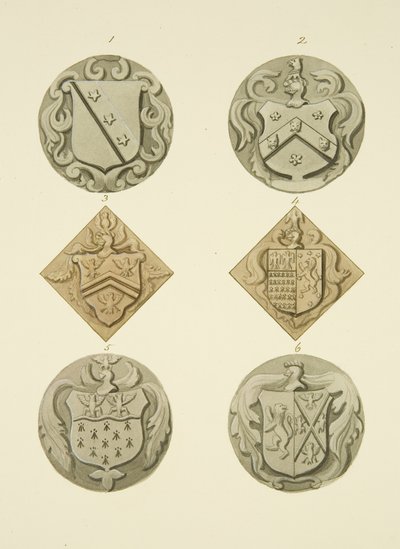 Wappen auf Grabsteinen in der St. Thomas Kirche von Joseph Manning