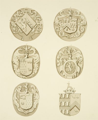 Wappen auf Grabsteinen in der St. Mary Redcliffe von Joseph Manning
