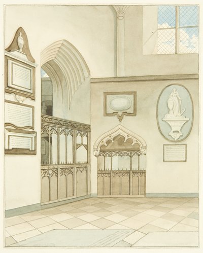 Ende des südlichen Querschiffs der Kathedrale von Bristol von Joseph Manning