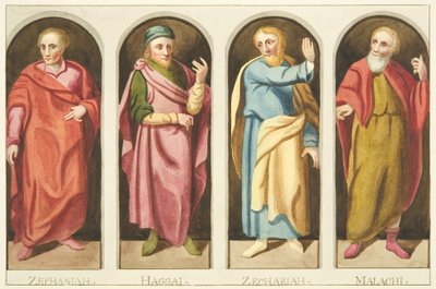Vier kleine Propheten auf der Westseite des Schirms, der das Kirchenschiff vom Chor der Kathedrale von Bristol trennt von Joseph Manning