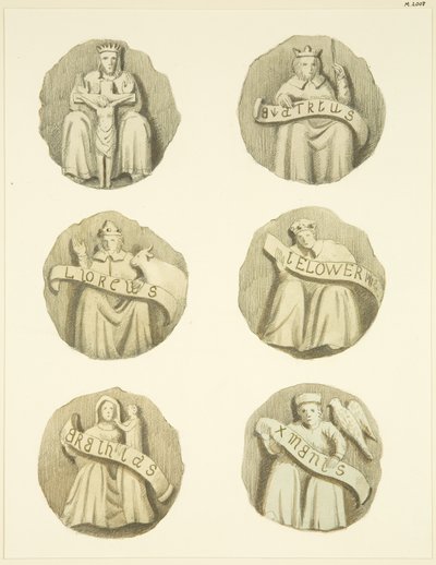 Gewölbesteine (Bossen) in der Decke der Redcliffe Kirche von Joseph Manning