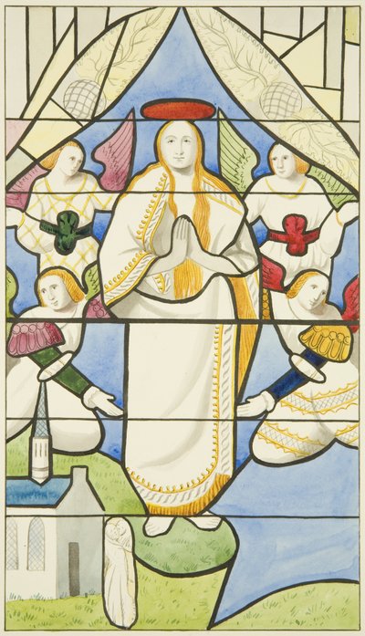 Buntglas in St. Markus - die Himmelfahrt der Jungfrau von Joseph Manning