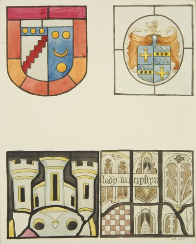 Buntglasfenster im Fenster der Weberkapelle in der Temple Church von Joseph Manning
