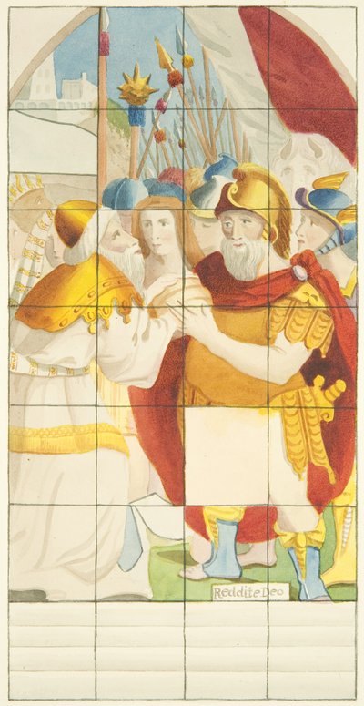Buntglasfenster am östlichen Ende des südlichen Seitenschiffs der Kathedrale von Bristol von Joseph Manning