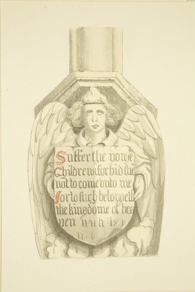 Träger gegen eine Säule im südwestlichen Winkel, nahe der Orgel von St. Mary Redcliffe von Joseph Manning