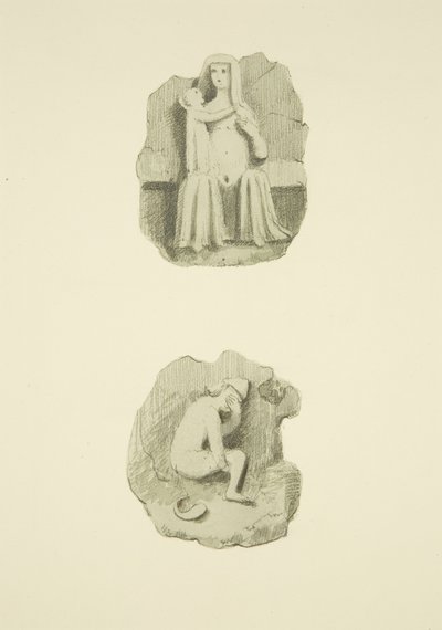 Zwei Gewölbesteine (Bossen) in der Decke von St. Mary Redcliffe von Joseph Manning