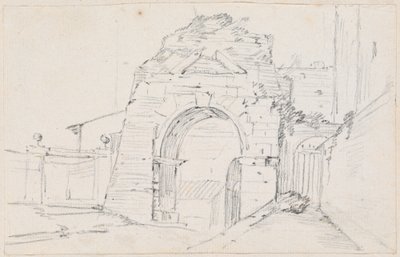 Bogen des Drusus nahe der Via Appia von Joseph Marie Vien