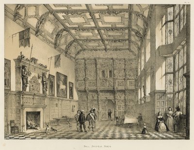 Hall, Hatfield, Herts von Joseph Nash