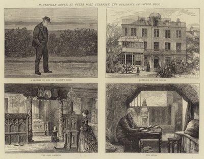 Hauteville House, St Peter Port, Guernsey, die Residenz von Victor Hugo von Joseph Nash
