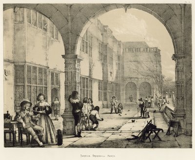 Terrasse, Bramshill, Hants von Joseph Nash