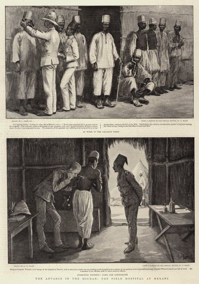 Der Vormarsch im Sudan, das Feldlazarett in Merawi von Joseph Nash
