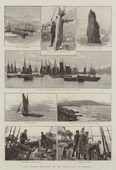 Die Fischereiindustrie an der Westküste Irlands von Joseph Nash