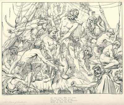 Illustration für Coleridges Rime of The Ancient Mariner von Joseph Noel (after) Paton