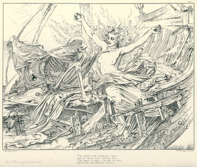 Illustration zu Coleridges Rime of The Ancient Mariner (Gravur) von Joseph Noel (after) Paton