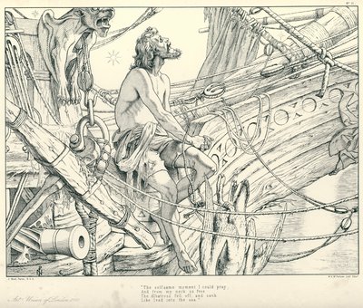Illustration zu Coleridges Rime of The Ancient Mariner (Gravur) von Joseph Noel (after) Paton