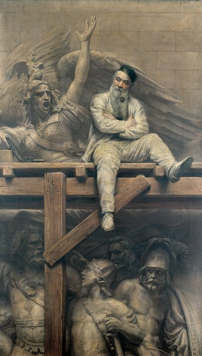 François Rude arbeitet am Arc de Triomphe, 1893 von Joseph Noel Sylvestre