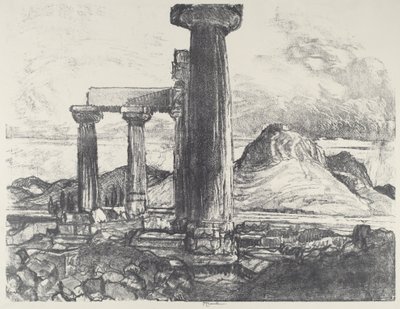 Akro, Korinth von Korinth, 1913 von Joseph Pennell