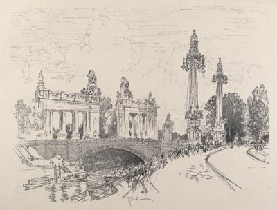 Brücke in Charlottenburg von Joseph Pennell