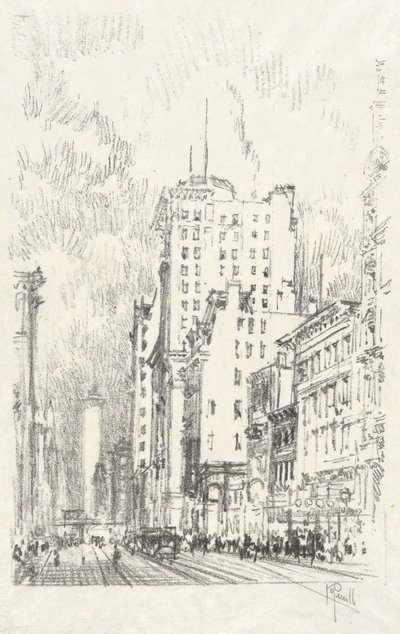 Broadway über der 23. Straße, Nr. 11 in der Iconophile Club Collection von Joseph Pennell