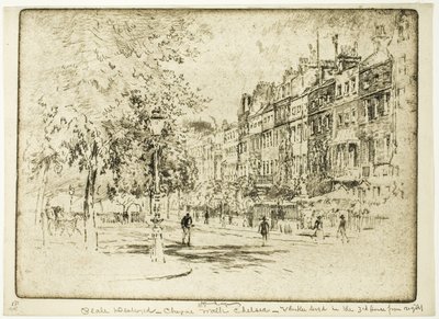 Cheyne Walk, Chelsea von Joseph Pennell