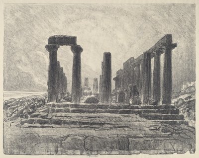 Säulen des Tempels der Juno, Girgenti von Joseph Pennell